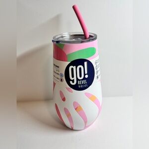 Pink and Green Insulated Tumbler